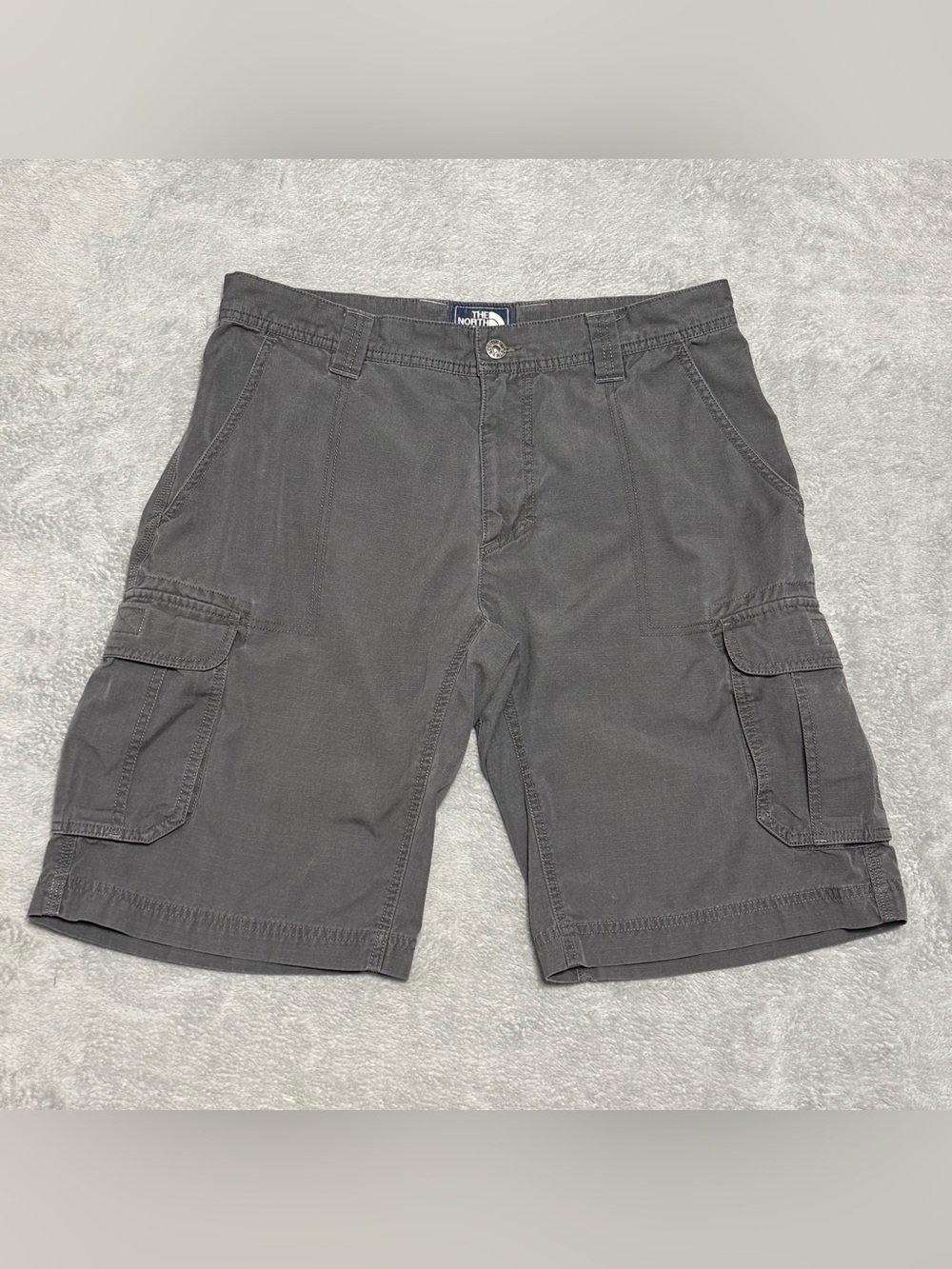 The North Face Cargo Shorts Mens 34 Gray Ripstop Outdoor Hiking Utility Gorpcore